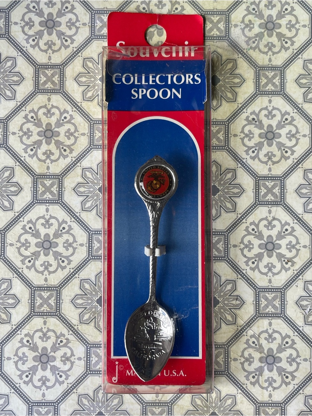 Collectors Spoon - Red and Blue Souvenir Spoon (Unbranded)
